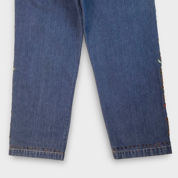 Vintage Y2K Chico's Design Beaded Embellished Jeans - Picture 10 of 16